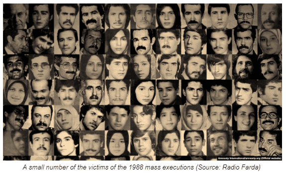 A small number of the victims of the 1988 mass executions (Source: Radio Farda)