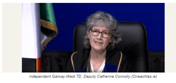 Independent Galway-West TD, Deputy Catherine Connolly (Oireachtas.ie)
