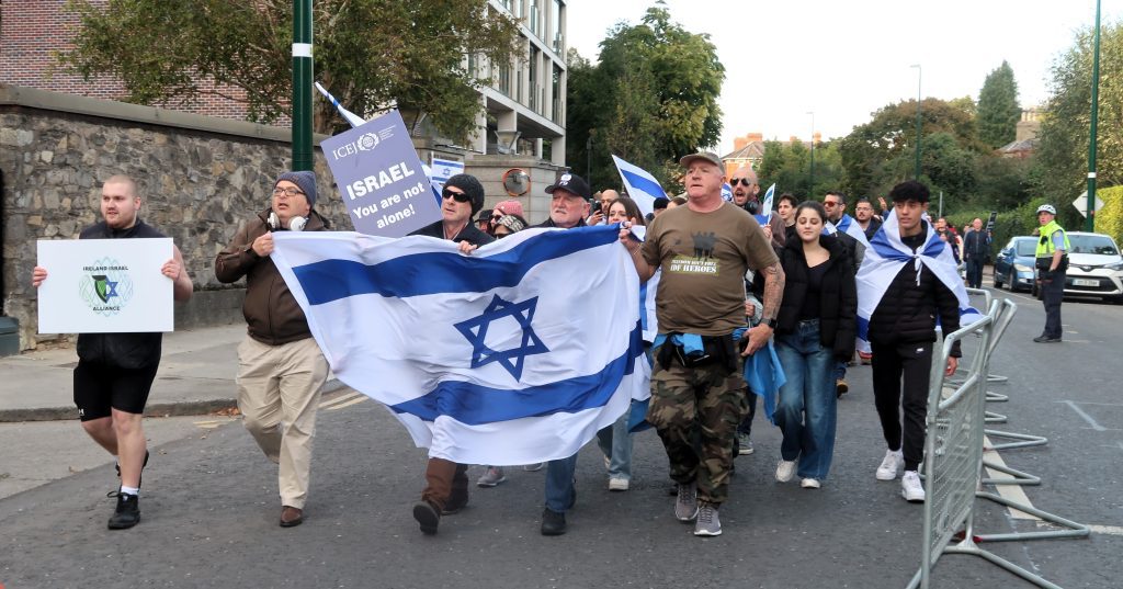Scenes from pro-Israel march and rally in Dublin - October 15 2023
